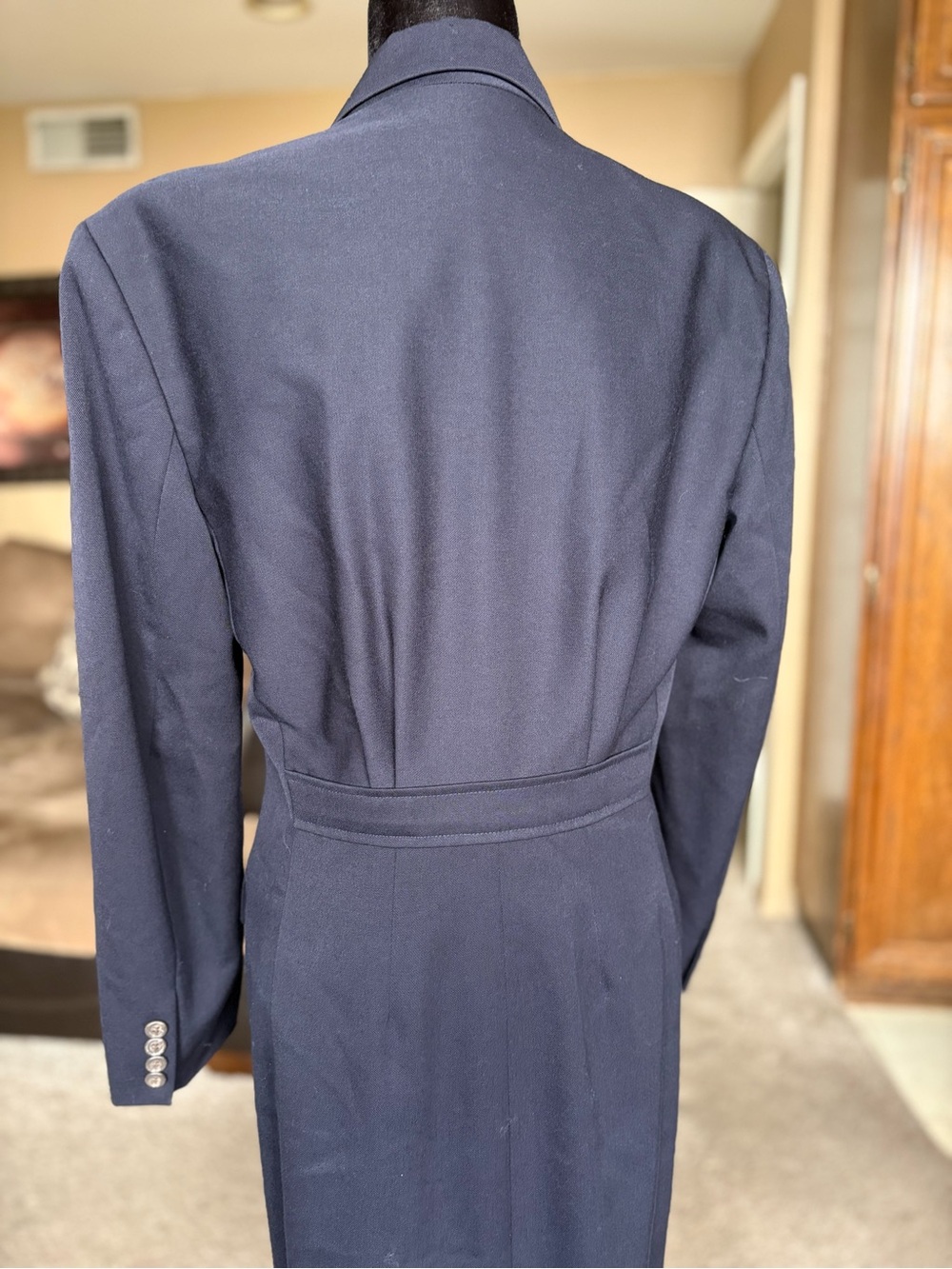 Vintage Ralph Lauren Double-Breasted Navy Blazer Dress - Picture 10 of 16